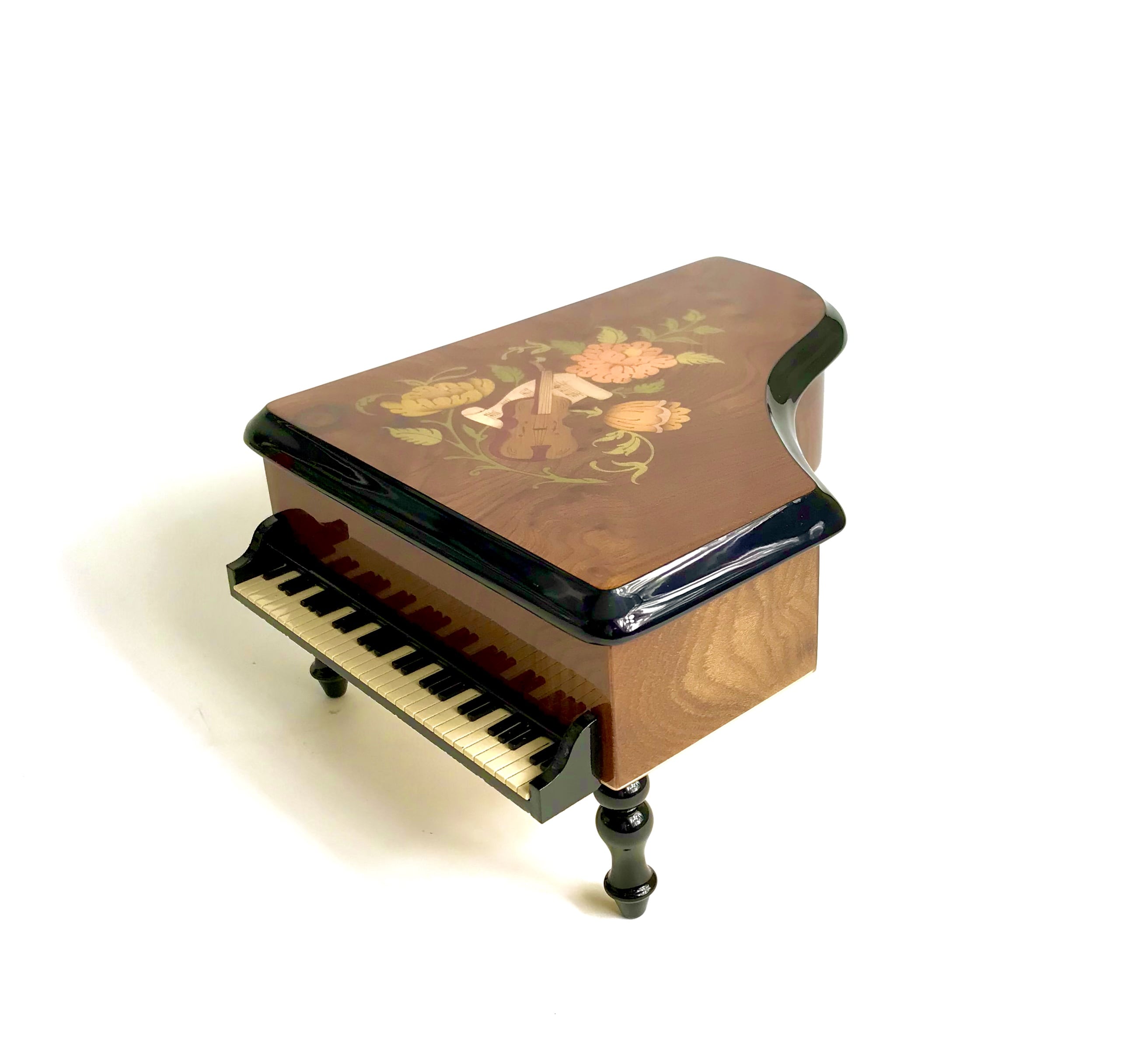 国産高音質オルゴール オルフェウス30Ｎ イタリア象眼ピアノ型